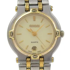 GUCCI 9000L WATCH Woman Gold SILVER DATE VINTAGE Working