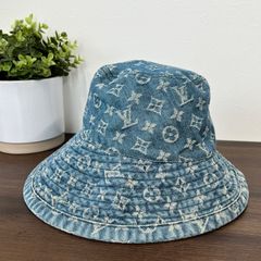 [美品希少] LOUIS VUITTON ルイヴィトン シャポー モノグラムデニム ハット 帽子 410907 サイズL 廃盤モデル ツバ広め レディース