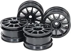 タミヤ SP.1665 Mｼｬｰｼ 11本ｽﾎﾟｰｸﾎｲｰﾙ(黒/4本) 51665 RCカー部品