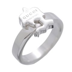 グッチ GUCCI リング 指輪 7号 シルバー Ag925 レディース 女性 メンズ 男性 【中古】
