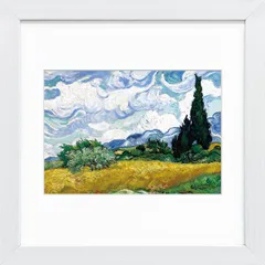 風景画 作家 オリバー 作品名 糸杉のある242/250 額サイズ55x43c