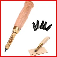 穴あけ 穴あけ 穴あけ 工具 打音気にせず 不要 ハンマー 手つくり 1.5/2/2.5/3/3.5/4mm スクリュー 道具 革 ベルト穴あけパンチ レザークラフト DIYレザーツール ベルト YFFSFDC