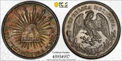 1943-M メキシコ銀貨1Peso PCGS 認証魅惑のトーン❗️ 1943-M メキシコ銀貨1Peso PCGS 認証魅惑のトーン❗️ - メルカリ