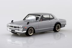 アオシマ プラモデル 1/32 楽プラ スナップキット No.16CU-SV ニッサン C10 スカイライン 2000GT-R カスタムホイール シルバー