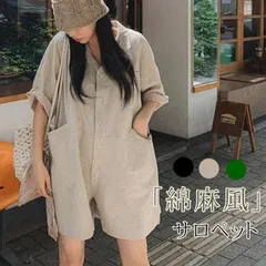 オールインワン レディース サロペット 体型カバー ナチュラル ワイド ゆったり きれいめ シャツワンピース ポケット付き 夏 40代 50代 60代xiaocc27