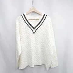 ◇ ⊇ WEGO ウィゴー 長袖 セーター サイズL アイボリー レディース E  【1502060014588】