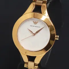 稼働 QZ エンポリオアルマーニ AR-7431 シェル文字盤 レディース腕時計 2000000 NSK KRK