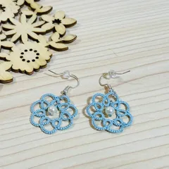 タティングピアス　ブルー✖️パール