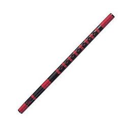 篠笛 横笛 黒塗り 赤糸巻き 7本調子 - メルカリ
