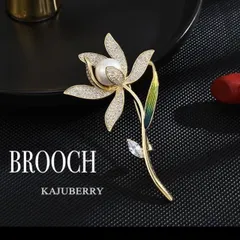 一輪花ブローチ パールブローチ 華やか  クリスタルブローチ フォーマル