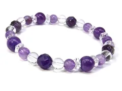 「美魔女」 恋愛運 ラベンダーアメジスト アメジスト ブレスレット パワーストーン ブレスレット レディース 天然石 数珠