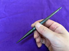 復刻古武具　鍛造焼入　ツボ押し型　鉄筆　判官筆　寸鉄　手の内（馬針笄茶刀クボタン