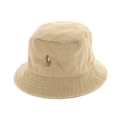 【中古】ポロ ラルフローレン Polo Ralph Lauren BEAMS別注 リバーシブル コットン バケットハット ベージュxグリーン【メンズ】