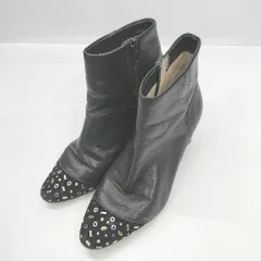 ■ ⊇ Au BANNISTER オゥバニスター スタッズ ショートブーツ ショートブーツ サイズ40 ブラック レディース E  【1502180040245】