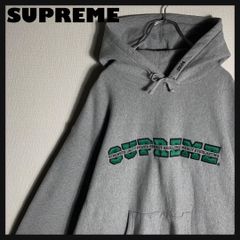 SUPREME プルオーバーパーカー ワンポイントロゴ くすみグリーン L Supreme - SUPREME プルオーバーパーカー ワンポイントロゴ