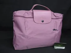 ■新品同様■ LONGCHAMP ロンシャン ルプリアージュ クラブ ナイロン×レザー 折り畳み式 ワンハンドル ハンドバッグ ピンク系 FT0074