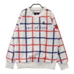 サイズ：M LE COQ GOLF ルコックゴルフ  裏起毛ブルゾン チェック柄 ホワイト系 [240101486683] ゴルフウェア レディース ストスト