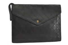 シャネル　ビコローレラムスキン　ココマークCCゴールド　ミニクラッチバック CHANEL シャネル カーフスキン ビコローレ CC ロゴ クラッチ