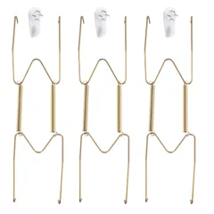 新品 uxcell 3個 プレートハンガー 8 ステンレス製見えない壁掛けフックとプレート保護具付き デコラティブなプレートとアート用