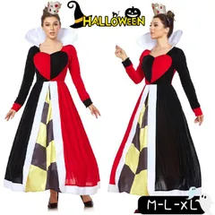ハロウィン 衣装 ハートの女王風 コスプレ 大人 2点セット コスチューム チュチュスカート 女王風 レディース 魔女風 レゼント なりきり お姫様風 女王 ドレス ワンピース コスプレ衣装 文化祭 女性 大人用 レディース ロングワンピース