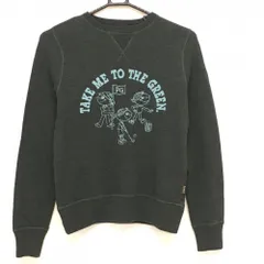 【美品】パーリーゲイツ セーター ダークグリーン ビッグ柄 ニット レディース 1(M) ゴルフウェア PEARLY GATES