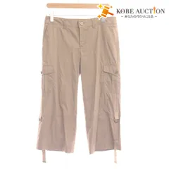 ■ バーバリー ロンドン パンツ ボトムス ひざ下 ベルト レディース 40 ベージュ系 ライトブラウン系