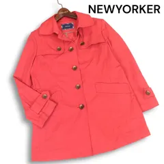 NEWYORKER ニューヨーカー 通年～秋冬★ シングル トレンチ コート ミドル丈 Sz.13 レディース 大きいサイズのサムネイル