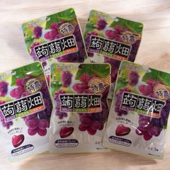 【地域限定！SNSで話題！まとめ買い】マンナンライフ　蒟蒻畑グミ　ぶどう味　5袋