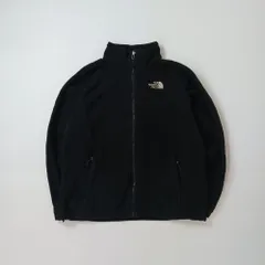 THE NORTH FACE ザノースフェイス フリース フルジップ ジャケット ブラック ロゴ 刺繍 レディース L　B202507