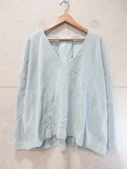 UNITED ARROWS green label relaxing グリーンレーベルリラクシング Vネック カットソー 長袖 無地 ブルー系 サイズ表記なし 3612-113-1659