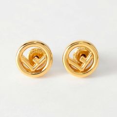 新品 フェンディ FENDI ピアス エフ イズ フェンディ ソフトゴールド