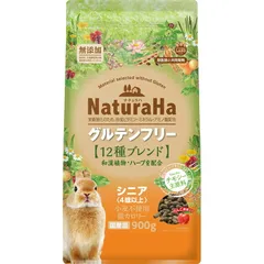 マルカン ナチュラハ グルテンフリー 12種ブレンド ラビット シニア 900g ウサギ用フード （1点）