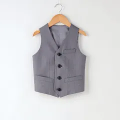 ☆ グレー ☆ 120cm ☆ ベスト キッズ lybe273 男の子 フォーマル ベスト フォーマルベスト ジレ ジャケット 子供用ベスト 子供ベスト キッズベスト 子供スーツ 子供服 スーツ 男の子スーツ キッズ 子供 子ども こども 男子 写真撮影