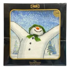 未使用 箱入り　フェイラー　ハンカチ　ハンドタオル　ミニタオル　シュニール織 ハンカチタオル　スノーマン ブルー ホワイト ＦＥＩＬＥＲ　雪男　タオル