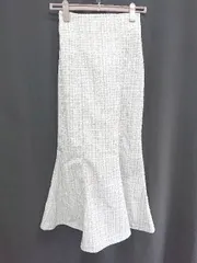 ◇ ⊇ GRL グレイル ツイード ラメ混 ロング マーメイド スカート サイズＭ ホワイト系 レディース E  【1507160004385】
