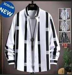 カジュアルシャツ メンズ 40代 50代 ボタンダウンシャツ 長袖 ストライプシャツ スリム 紳士服 ビジネス お兄系 秋服 goodplus322