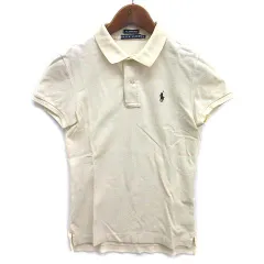 ラルフローレン RALPH LAUREN THE SKINNY POLO ポロシャツ 鹿の子 ポニー刺繍 半袖 アイボリー M
