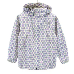 THE NORTH FACE ノースフェイス 総柄 スクープ ジャケット 140 ホワイト 他 アウトドア NPJ61611 キッズ 古着