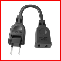 電源ケーブル 0.1m ACアダプタ用電源延長コード 1個口 延長ケーブル ブラック 収納 0.1M-10M選択可 コンセント 延長コード 短い 電源タップ ACプラグ接続 PSEマーク 電源増設 絶縁キャップ付き トラッキング火災予防 スイングプラグ OAタ