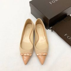 FOXEY フォクシー フラットパンプス ベージュ ピンク 36 ◆