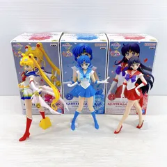 ◆ SAILOR MOON セーラームーン GLITTER＆GLAMOURS フィギュア 3点 開封済み 中古品 セット ◆