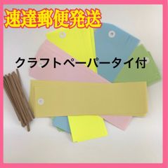 七夕　祭り　短冊　色紙　速達発送　48枚　いろがみ　穴補強　クラフトペーパータイ付