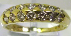 K18 18金 リング 指輪 パヴェ ダイヤ 14ヶ 0.76ct サイズ#11 - メルカリ