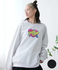 【ムラスポ公式】新品 SANTACRUZ サンタクルーズ トレーナー レディース クルーネック スウェット ハート サガラ刺繍 オーバーサイズ 裏起毛 502243333 ムラサキスポーツ限定のサムネイル