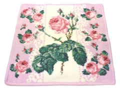 【特価セール】シェニール織ハンカチ ブラータ ルドゥーテ・コレクション ピンク S012A 25×25cm