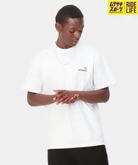 【ムラスポ公式】Carhartt WIP カーハート ダブリュー アイピー S S AMERICAN SCRIPTT-SHIRT メンズ 半袖 Ｔシャツ I029956 WHITE