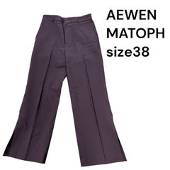 ◆イウエンマトフ AEWEN MATOPH スリット パンツ 黒 ブラック レディース size38  S5T344