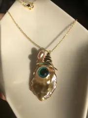 大粒バロック  ネックレス  淡水真珠　パール　可愛い　バルーン小悪魔 稀少