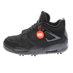 NIKE (ナイキ) Air Jordan 4 Golf Black Cat ナイキ エアジョーダン4 ゴルフ ブラックキャット ハラコ スニーカー ゴルフシューズ CU9981-001のサムネイル