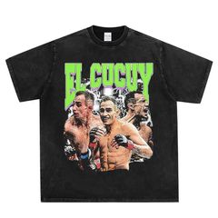 格闘技 エル ククイ El Cucuy トニー ファーガソン Tony Ferguson UFC ヴィンテージ加工 コットン 半袖 Tシャツ 男女兼用 S～3XL